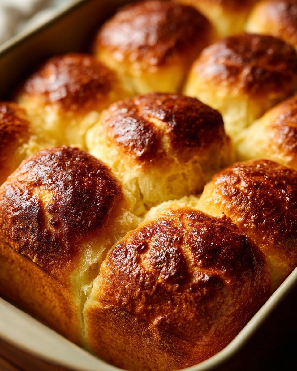 Close-up of golden-brown baked beef and bowtie pasta rolls in a baking dish.